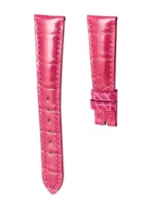 Patek Philippe Complications 4936R-001 Alligator Leather Watch Strap Cane Grain Gloss Rose Red Front