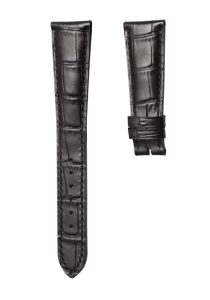 Patek Philippe Complications 5035 Cowhide Leather Watch Strap Cane Grain Black Front