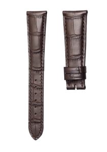 Patek Philippe Complications 5035 Cowhide Leather Watch Strap Cane Grain Dark Brown Front