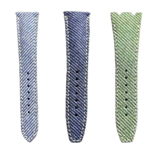 Patek Philippe Complications 5330G-001 Denim Leather Watch Strap Multi Color Front