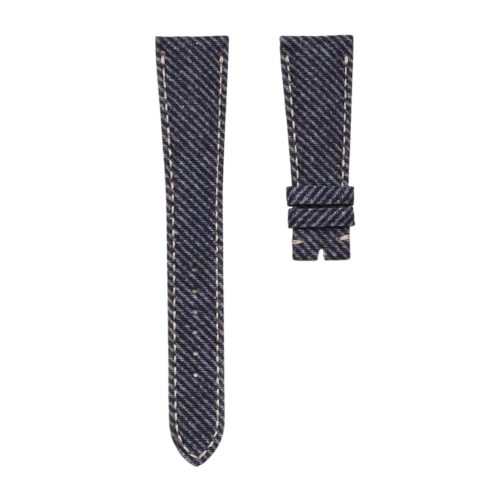 Patek Philippe Complications 5330G-001 Leather Watch Strap Denim Darkblue Without Buckle Front