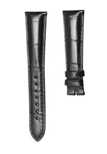 Black Cane-Grain Alligator Leather Watch Strap For Piaget Altiplano G0A29112