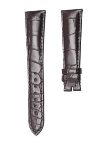 Dark Brown Cane-Grain Alligator Watch Strap For Piaget Altiplano G0A29112