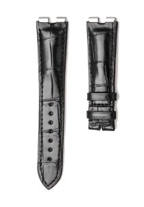 Piaget Polo G0A31159 G0A32040 Alligator Leather Watch Strap Black Front