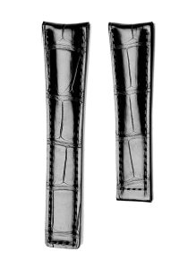 Tag Heuer Carrera WAR5011.FC6291 WAS2140.FC8176 Alligator Leather Watch Strap Black Thickness 2mm Straight End Front