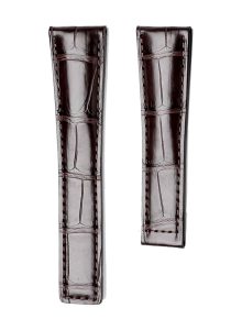 Tag Heuer Carrera WAR5011.FC6291 WAS2140.FC8176 Alligator Leather Watch Strap Dark Brown Thickness 3mm Arc End Front