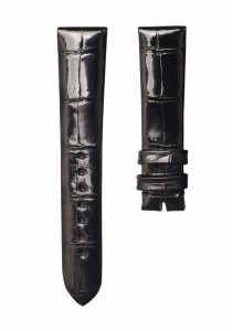 Black Cane-Grain Alligator Leather Watch Strap For Tiffany & Co CT60 34mm
