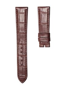 Cane Grain Alligator Leather Watch Strap Burgundy For Tudor Glamour M56000-0006
