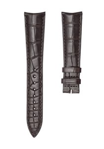 Dark Brown Circular Grain Genuine Alligator Leather Watch Strap Replacement Band for Ulysse Nardin Classico 8153 8156
