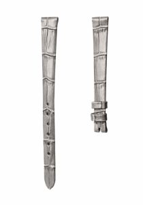 Grey cane grain calf leather watch strap for Van Cleef & Arpels Charms VCARM93500