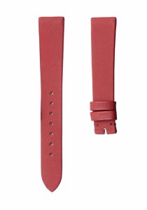Bright red grid texture silk watch strap for Van Cleef & Arpels Charms VCARM93500
