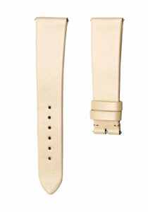 Beige vertical grain silk watch strap for Van Cleef & Arpels Charms VCARM93500