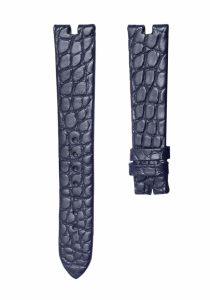 Dark blue round grain alligator leather watch strap for Van Cleef & Arpels Poetic Complications VCARN9VI00
