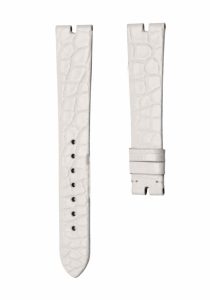White round grain alligator leather watch strap for Van Cleef & Arpels Poetic Complications VCARN9VI00