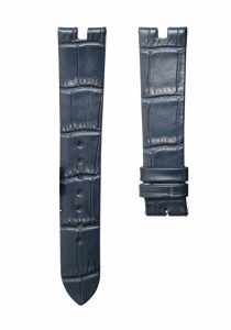 Blue cane grain calf leather watch strap for Van Cleef & Arpels Poetic Complications VCARN9VI00