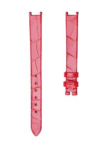 Van Cleef & Arpels Sweet Alhambra VCARO21600 Alligator Leather Watch Strap Red Front
